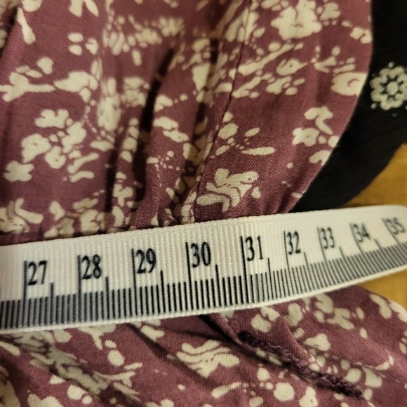 Anthropologie TULLE Peplum Boatneck Top Plum & Ivory M - Picture 9 of 10